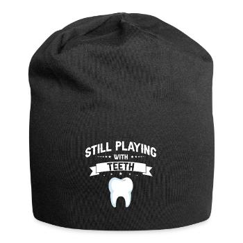 Laboratoire dentaire et technologie dentaire pour cliniques dentaires - Bonnet en jersey - noir - Devant