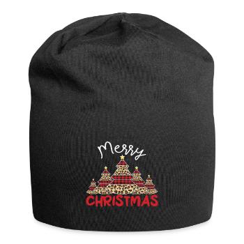 Weihnachten Weihnachtsmann Geschenke - Jersey-Beanie - Schwarz - Vorne