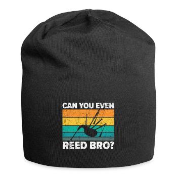 Kannst du überhaupt blasen, Bruder? Instrument Mus - Jersey-Beanie - Schwarz - Vorne