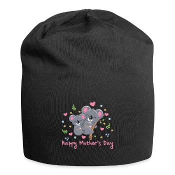 joyeuse fête des mères - Bonnet en jersey - noir - Devant