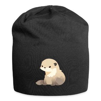 Cute Mongoose - Jersey Beanie - black - Front