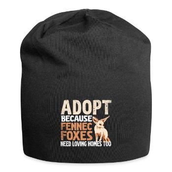 Adoptiere Fennec Füchse Liebevolle Häuser Fennec - Jersey-Beanie - Schwarz - Vorne