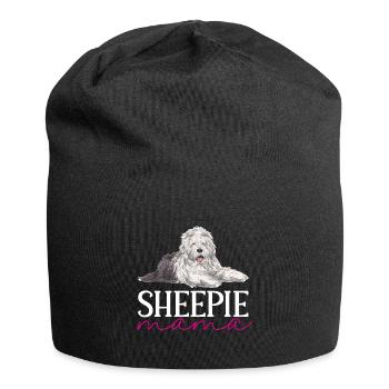 Vieux chien de berger anglais Sheepie Bobtail - Bonnet en jersey - noir - Devant