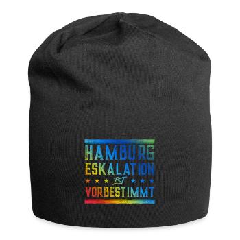 Hamburg Eskalation - Jersey-Beanie - Schwarz - Vorne