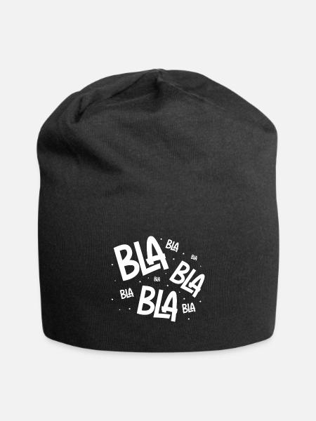 Bla Bla Bla Blahblahblah Funny Speech Sarcasm - Jersey-Beanie - Schwarz