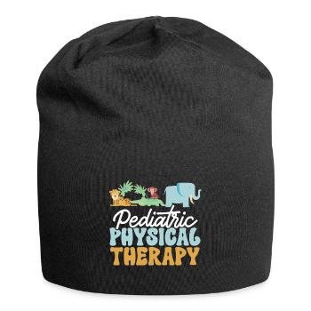 Physiotherapie Kinderphysiotherapeutin - Jersey-Beanie - Schwarz - Vorne