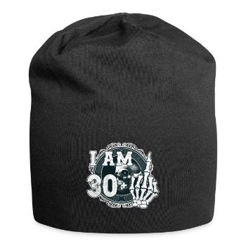 I'm 30 plus 1 middle finger Skull funny 31st - Jersey Beanie - black - Front