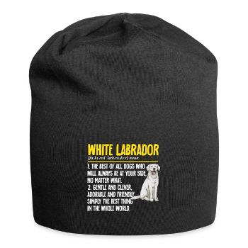 Labrador Retriever blanc Labrador Labrador blanc - Bonnet en jersey - noir - Devant