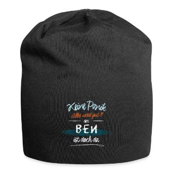 Ben - Keine Panik. Alles wird gut - Jersey-Beanie - Schwarz - Vorne