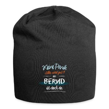 Bernd - Keine Panik. Alles wird gut - Jersey-Beanie - Schwarz - Vorne