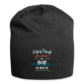 Bob - Keine Panik. Alles wird gut - Jersey-Beanie - Schwarz - Vorne