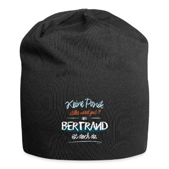 Bertrand - Keine Panik. Alles wird gut - Jersey-Beanie - Schwarz - Vorne