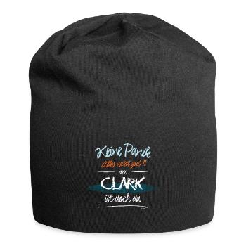 Clark - Keine Panik. Alles wird gut - Jersey-Beanie - Schwarz - Vorne