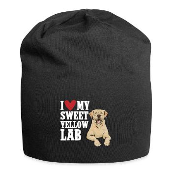 Yellow Labrador Retriever - Jersey Beanie - black - Front