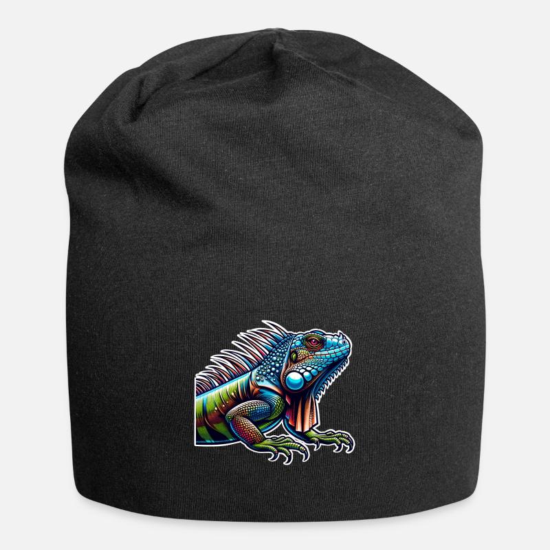 Leguan - Jersey-Beanie - Schwarz