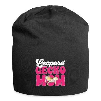 Leopard Gecko Reptile Pet Gecko - Jersey Beanie - black - Front
