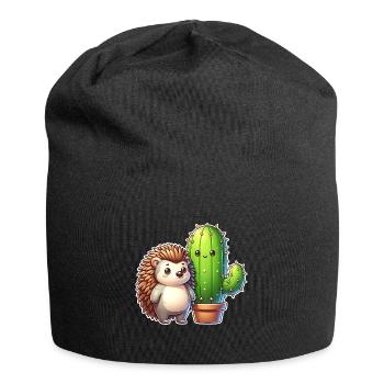 Cactus hérisson - Bonnet en jersey - noir - Devant