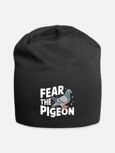 Taube Tauben Tier Vogel - Jersey-Beanie - Schwarz