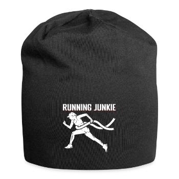 Marathon Runner Running Junkie Gift - Jersey-Beanie - Schwarz - Vorne