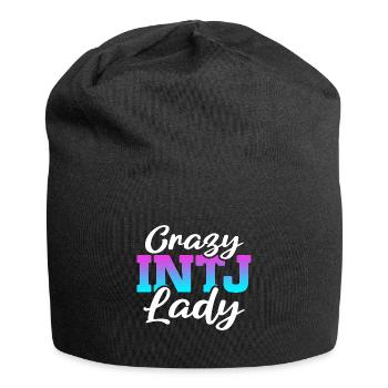 Crazy INTJ Lady Introvert Personality - Jersey-Beanie - Schwarz - Vorne