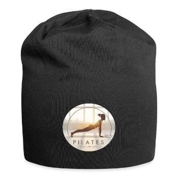 Respiration et flux – Pilates et équilibre - Bonnet en jersey - noir - Devant