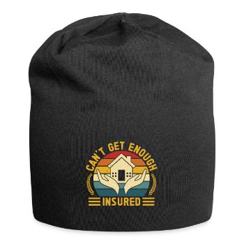 Insurance Agent Can´t Get Enough Funny Insurance - Jersey-Beanie - Schwarz - Vorne