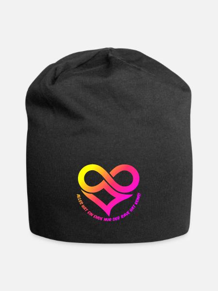 Alles hat ein Ende nur der Rave hat keins! - Jersey-Beanie - Schwarz