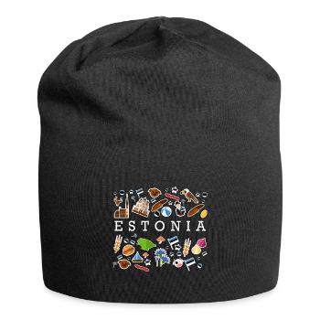 Estland - Jersey-Beanie - Schwarz - Vorne
