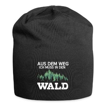 Aus Dem Weg Ich Muss In Den Wald Naturliebhaber - Jersey-Beanie - Schwarz - Vorne