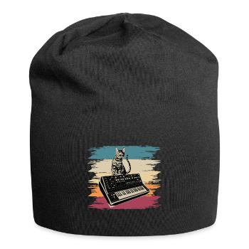 Synthétiseur modulaire Musique électronique Analogique Cat - Bonnet en jersey - noir - Devant