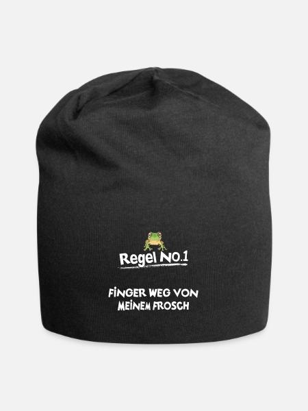 Frösche Frosch - Jersey-Beanie - Schwarz