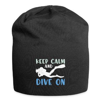 Tauchen Taucher Scuba Diving - Jersey-Beanie - Schwarz - Vorne