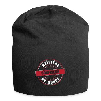 Meilleur confiseur profession métier humour - Bonnet en jersey - noir - Devant