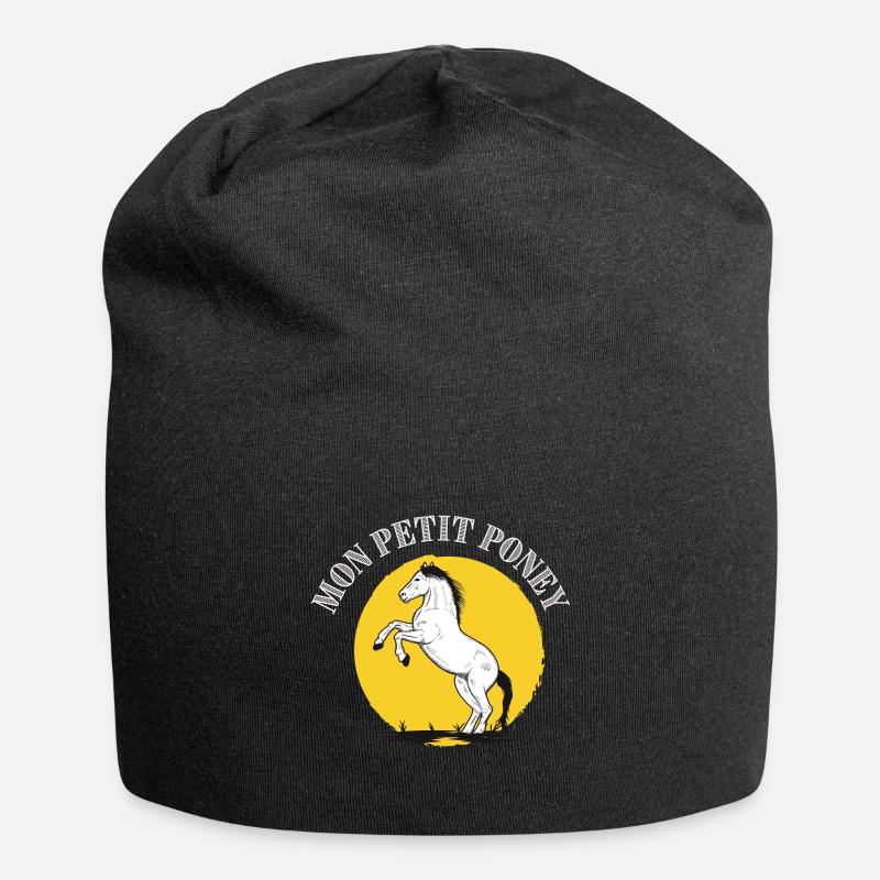 Reiten - Reiter Geschenkidee - Jersey-Beanie - Schwarz