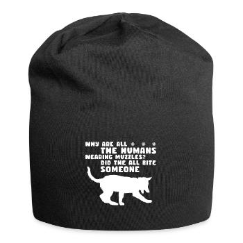 Militär Design Polizei Hund Deutscher Schäfer - Jersey-Beanie - Schwarz - Vorne