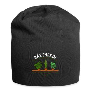 Gärtnerin Pflanzen - Jersey-Beanie - Schwarz - Vorne