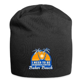 I Need To Be Seahabilitated Baker Beach Summer - Jersey-Beanie - Schwarz - Vorne
