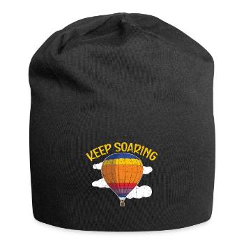 Immer weiter aufsteigen Heißluftballon-Liebhaber B - Jersey-Beanie - Schwarz - Vorne
