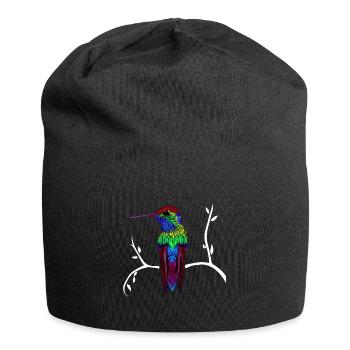 kohlibrie auf einem ast - Jersey-Beanie - Schwarz - Vorne