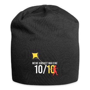 meine Kindheit war eine 10/10 - Jersey-Beanie - Schwarz - Vorne