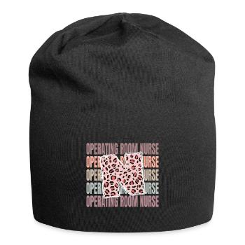 Leopard Surgical Nurse Life - Jersey Beanie - black - Front