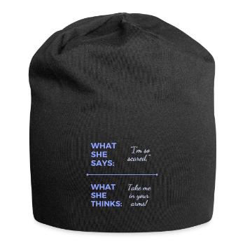 Nimm mich in deine Arme! - Jersey-Beanie - Schwarz - Vorne