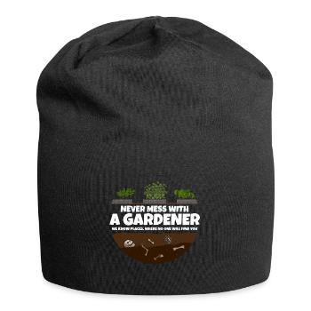N’investissez jamais avec un jardinier I Gardener disant - Bonnet en jersey - noir - Devant