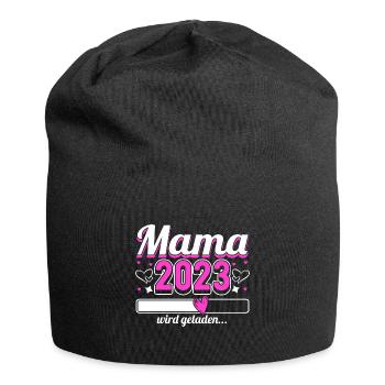 Mama 2023 Mutter werden in Schwangerschaft Baby - Jersey-Beanie - Schwarz - Vorne