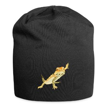 Bearded Dragon Lizard Reptile Herpetologist - Jersey Beanie - black - Front