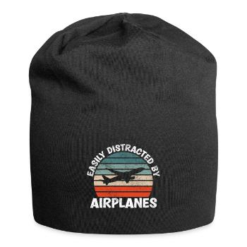 Légèrement dérangé par Airplan Funny - Bonnet en jersey - noir - Devant