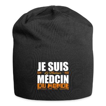 Je Suis Le Meilleur Médecin Du Monde, Idée Cadeau. - Bonnet en jersey - noir - Devant