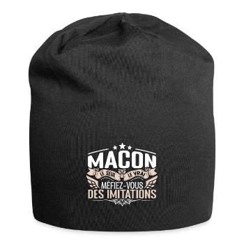 Maçon le seul Maçon le vrai Maçon - Bonnet en jersey - noir - Devant