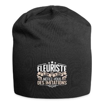 Fleuriste le seul Fleuriste le vrai Fleuriste - Bonnet en jersey - noir - Devant