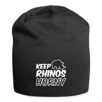 Gardez les rhinocéros excités - Bonnet en jersey - noir - Devant